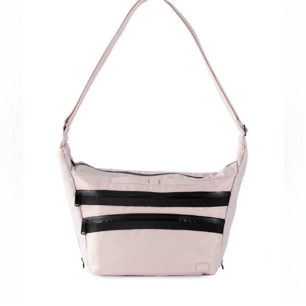 Lug Hippy Powder Pink RFID Crossbody Travel Organizer Purse Bag